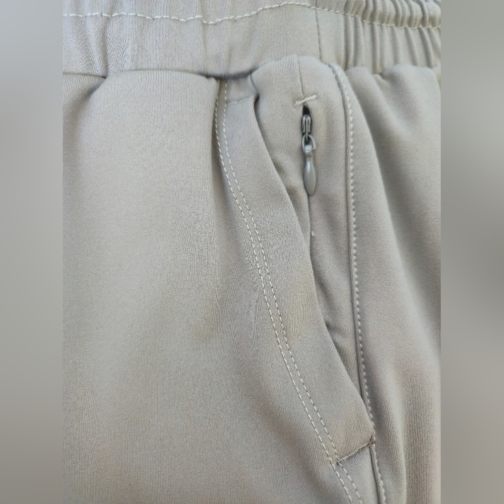 Cynthia Rowley Taupe Athletic Shorts with Elastic Waistband - Picture 3 of 9
